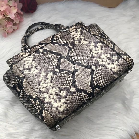 Michael Kors Leather Snakeprint Satchel - Picture 3 of 9